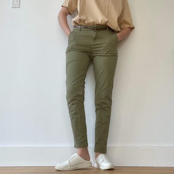 Scotch & Soda Green Regular Belted Chinos - 25 - Picture 4 of 16